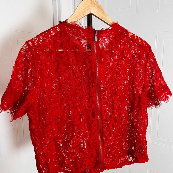 Zara NEW WITH TAGS Lace Blouse - Picture 3 of 4